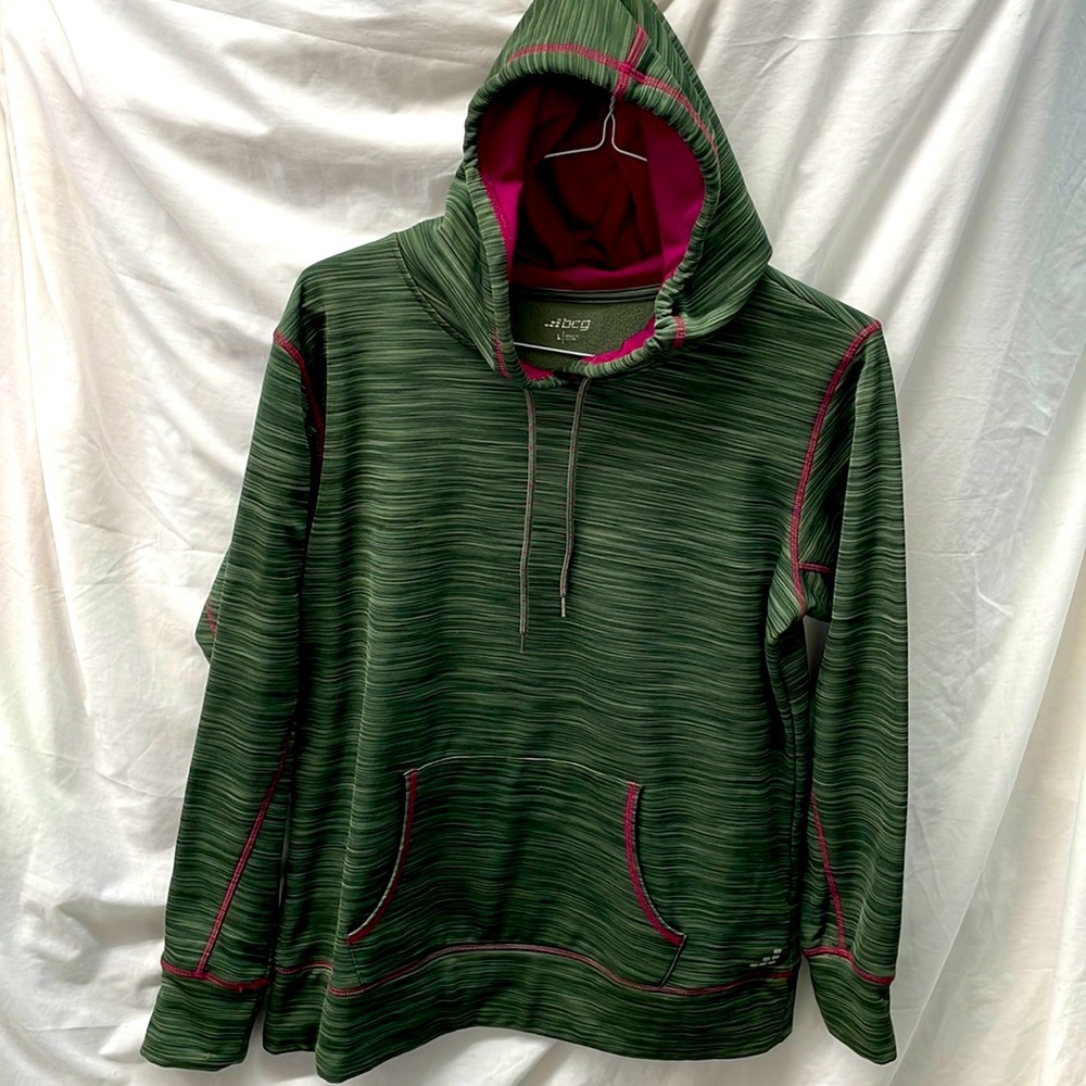 BCG hooded pullover sweatshirt men sz L
